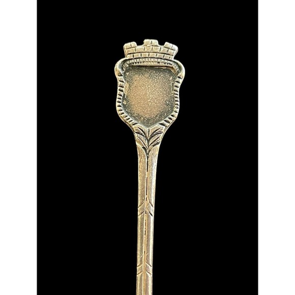 Antiko 100 Souvenir Spoon Collector Hallmarked Silver Plated No Enamel Emblem - Picture 2 of 6